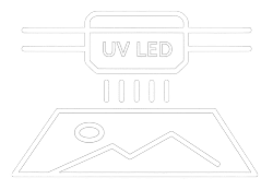 icono minimalista de impresión uv led